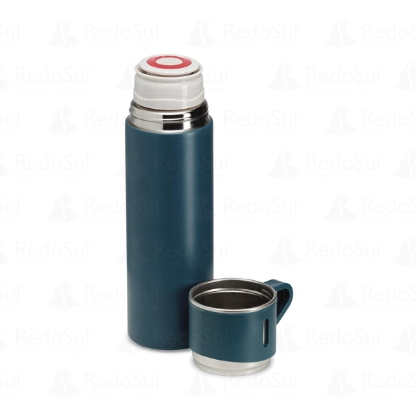 Kit de garrafa térmica personalizado 450 ml com duas tampas extras Kit de garrafa térmica personalizado 450 ml com duas tampas extras